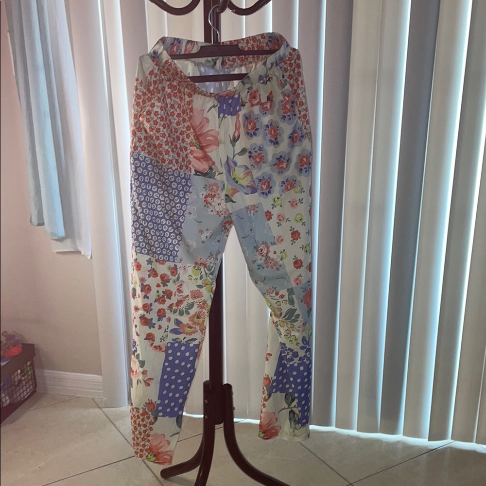 Floral Patchwork Pants